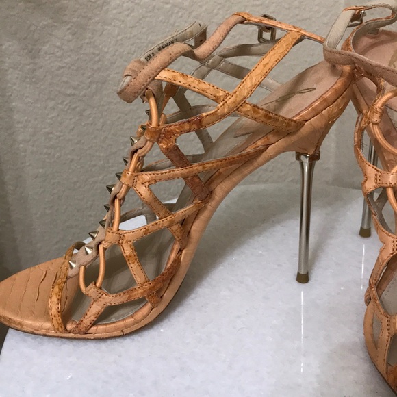 B Brian Atwood Mirante Studded Cage Sandal - Picture 7 of 9